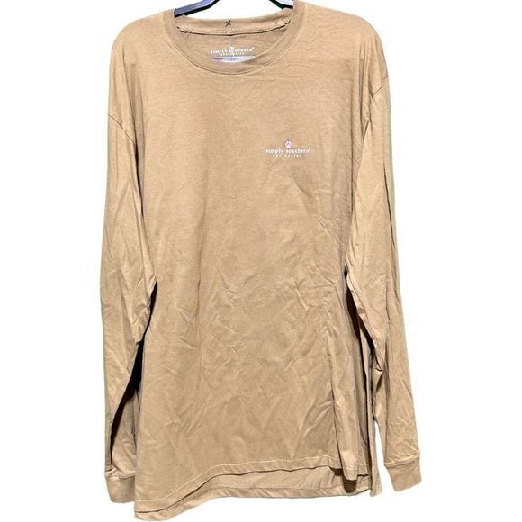 NWT Simply Southern “Less People More Dogs” Long Sleeve Tshirt Tulepo Honey XXL - Picture 2 of 4